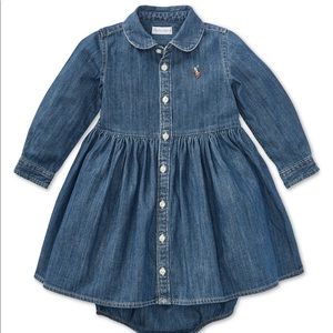 Ralph Lauren denim baby cotton shirt dress